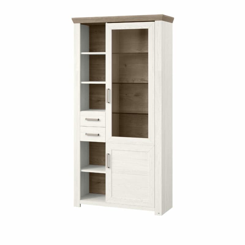 set one by Musterring Type 06 Vitrine in Dekor Pino Aurelio – Perspektive