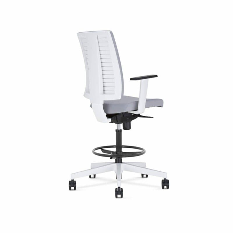 Nowy Styl Navigo Counter Drehstuhl in weiß Rückenansicht