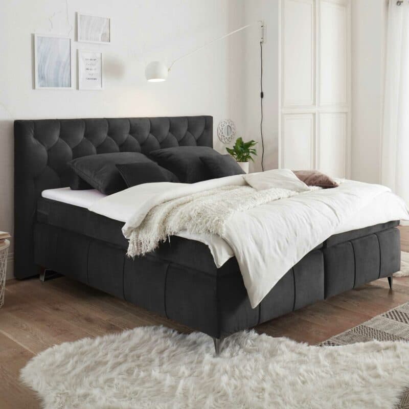 Trendstore Beth Boxspringbett in der Farbe Espresso Wohnbeispiel