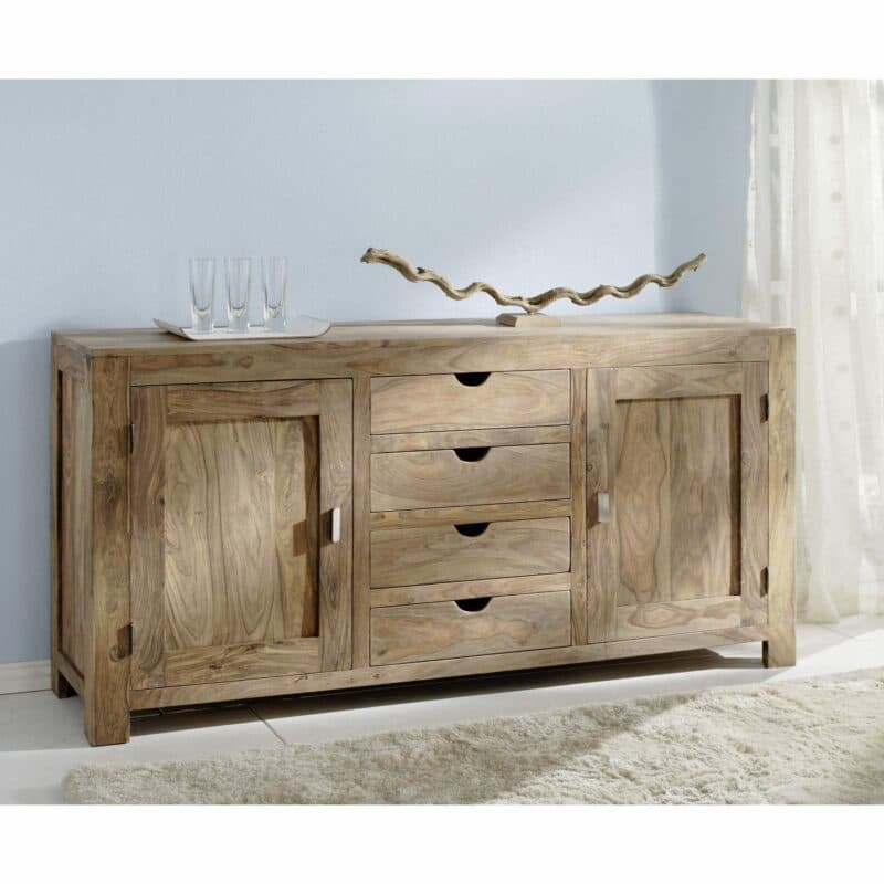 Liadomo Wasim Kommode – 2 Türen, 4 Schubkästen, Wohnbeispiel