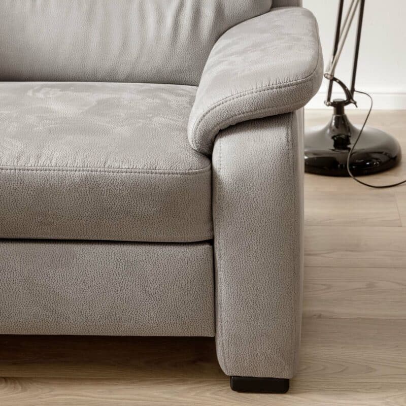 Couchliebe Porto Ecksofa - Füße aus Buche schwarz matt