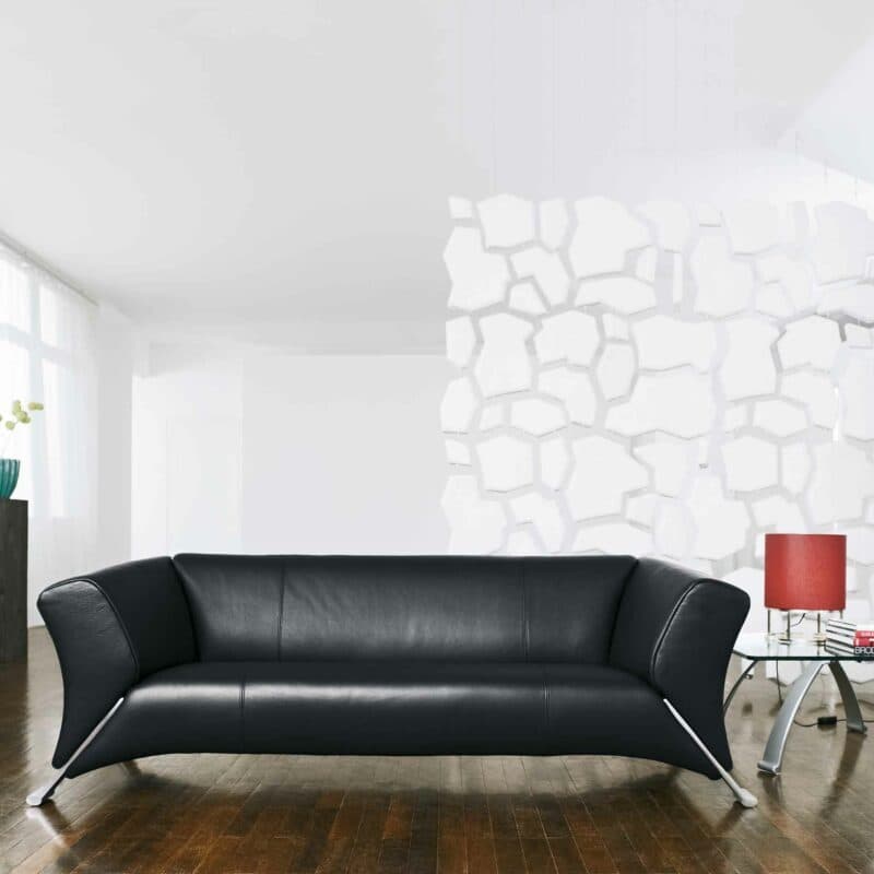 Rolf Benz 322 Sofa mit Lederbezug - Wohnbeispiel