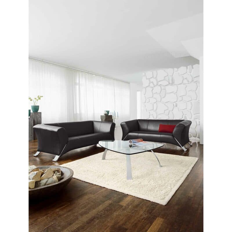 Rolf Benz 322 Sofa mit Lederbezug im 2er Set - Wohnbeispiel