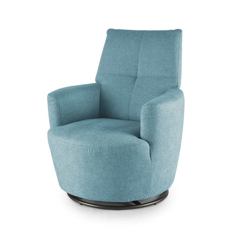 set one by Musterring Sessel SO 1450 in pastel blue seitlich