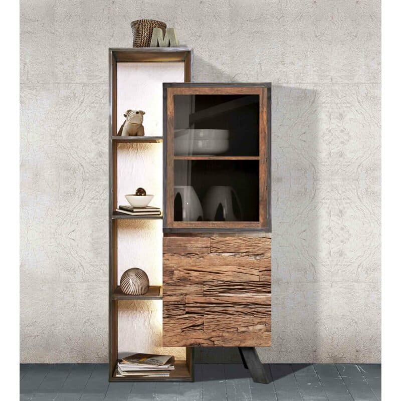 Trendstore Warin Highboard mit 2 Türen – LED-Beleuchtung