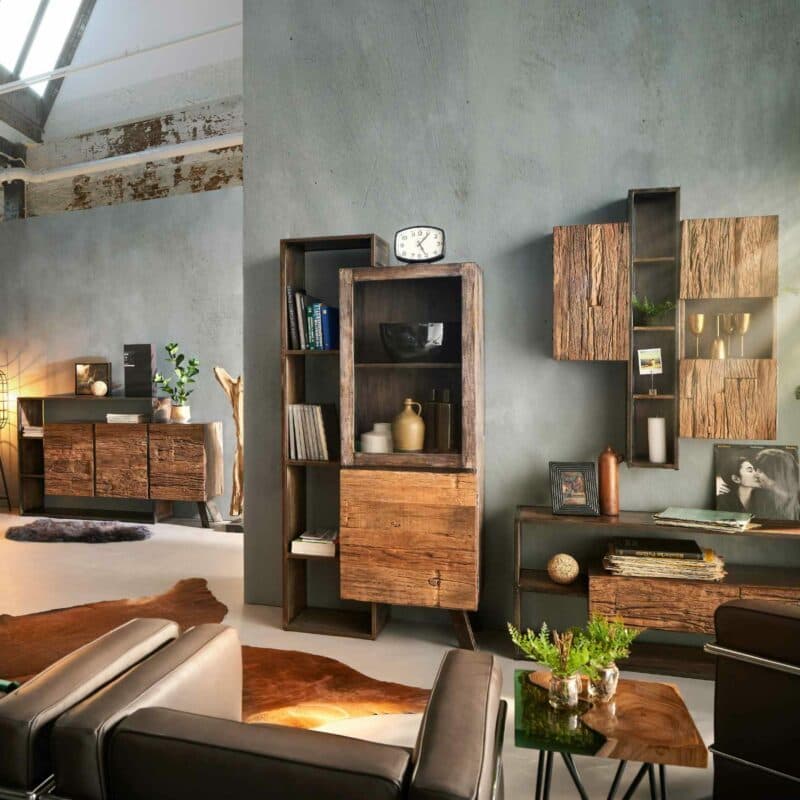 Trendstore Warin Highboard mit 2 Türen – Wohnbeispiel