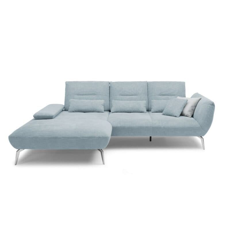 Trendstore Payton Elementgruppe in Hellblau mit Ottomane links.