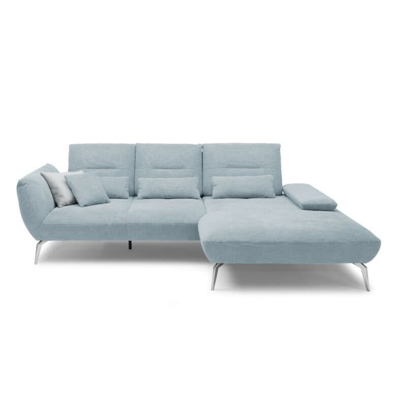 Trendstore Payton Elementgruppe in Hellblau mit Ottomane rechts.