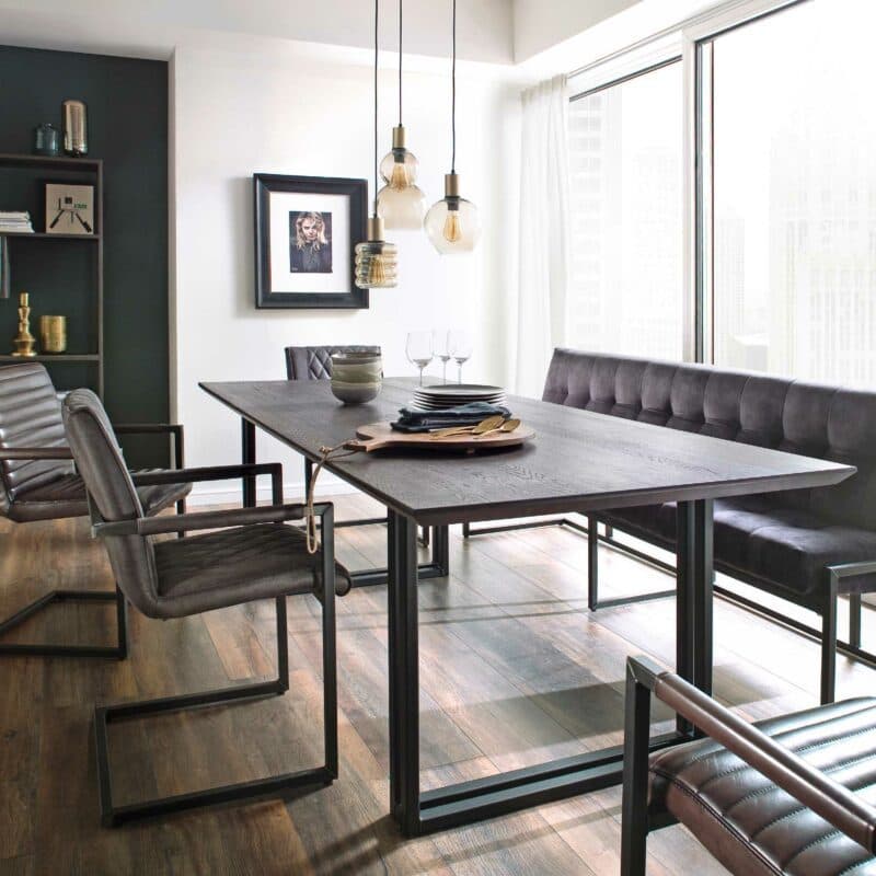 Styles United Esstisch Clifton mit U-Metallgestell Wohnbeispiel