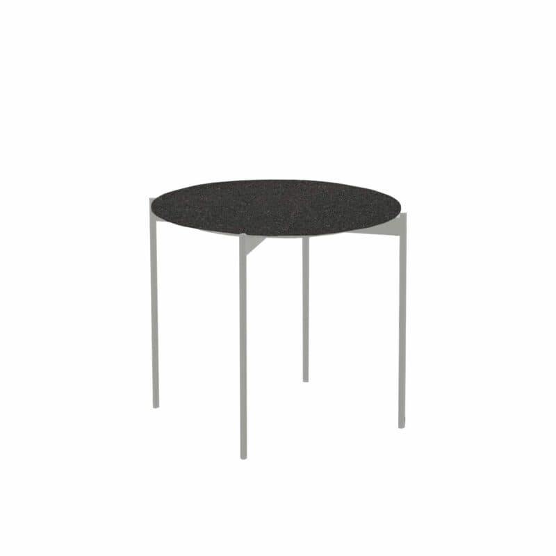 Venjakob LS 996719 runder Beistelltisch mit Keramikplatte und Metallgestell als Freisteller.