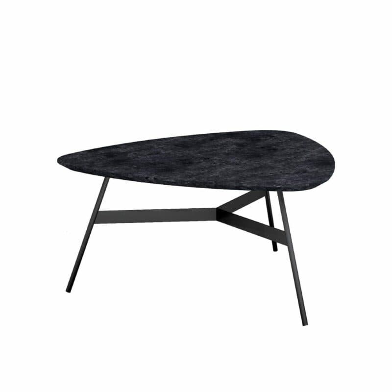 Venjakob LS 996619 Keramik Couchtisch mit Dreifußgestell aus Metall und Keramikplatte als Freisteller