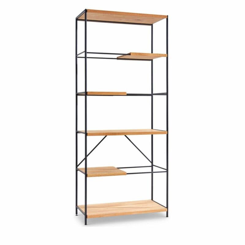 Natura Hartford Standregal mit drei schmalen und drei breiten Regalböden