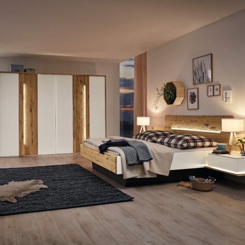 Musterring Jovanna Doppelbett als Wohnbeispiel.