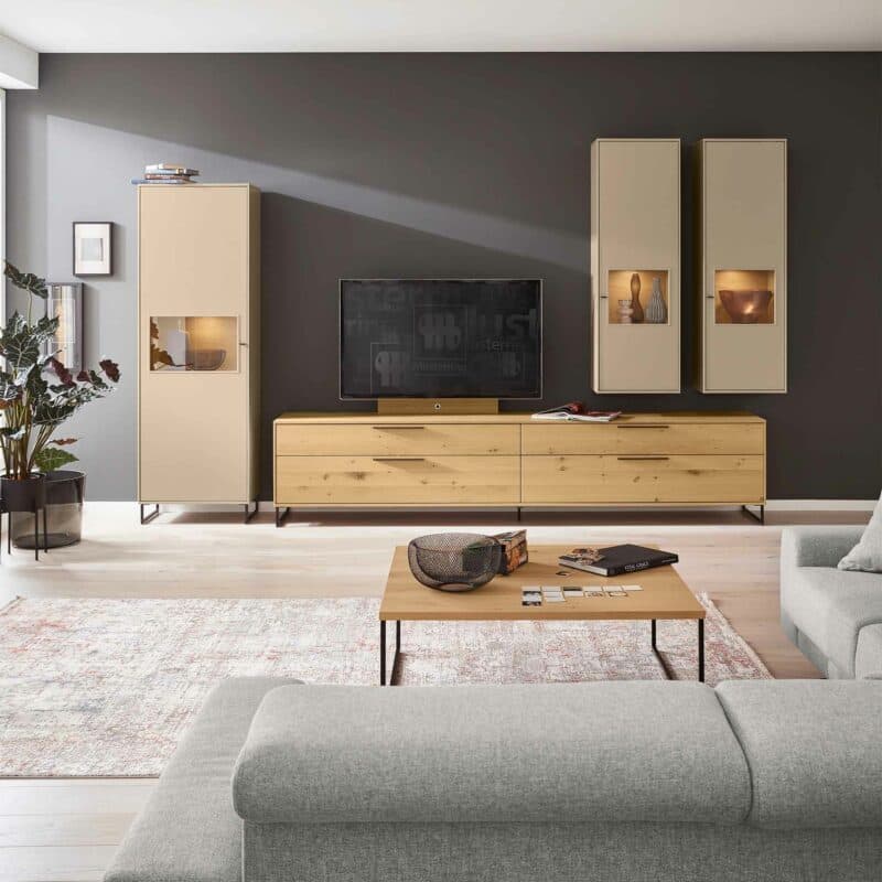 Musterring Kara-Frame 4-tlg. Wohnwand Wohnbeispiel