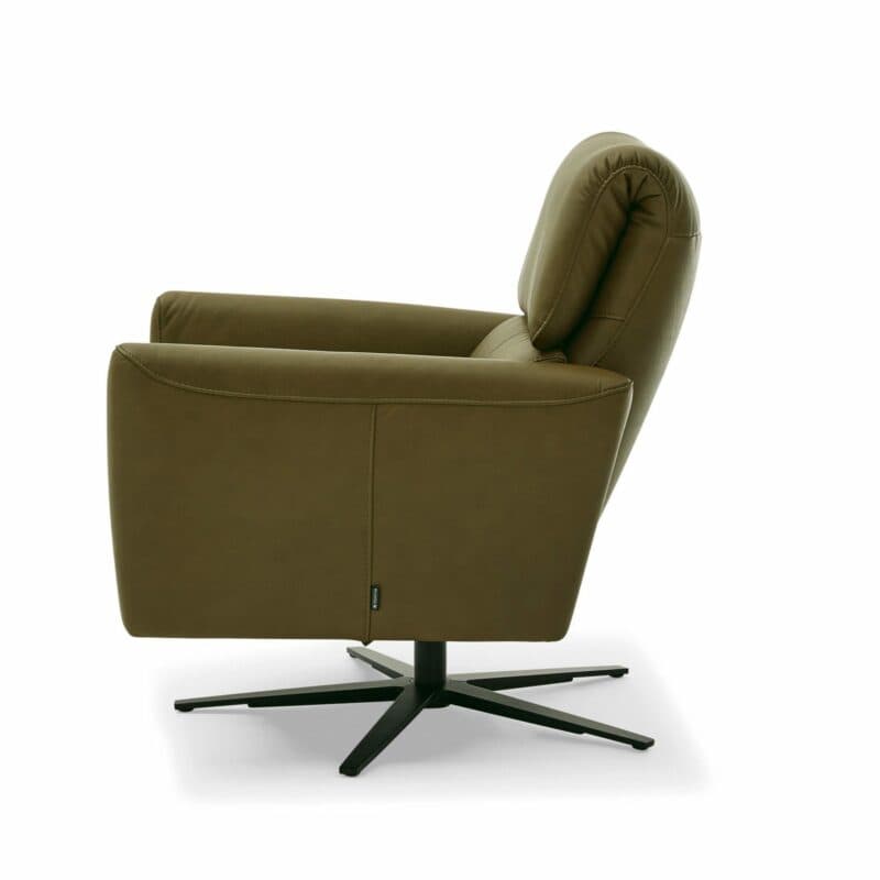 Musterring MR 261 Bezug Leder Vivre moos mit 5-Sternfuß schwarz