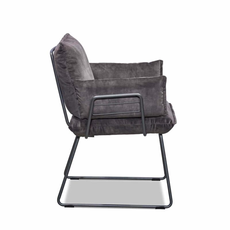 Musterring Pinero Armlehnstuhl Kufengestell in Charcoal grey pulverbeschichtet