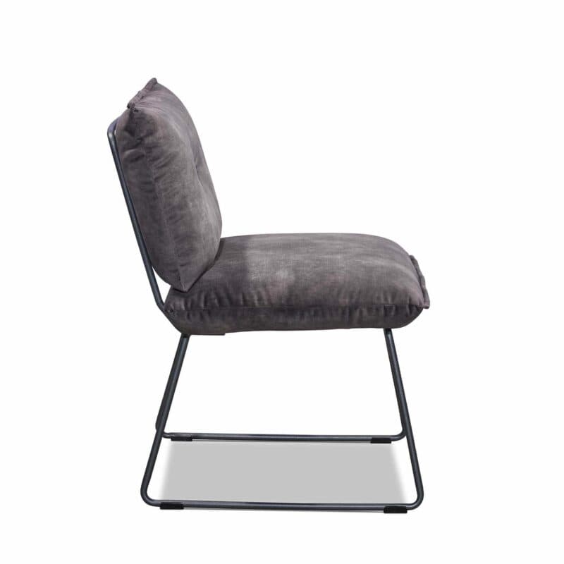 Musterring Pinero Esszimmerstuhl mit einem Kufengestell in Charcoal grey