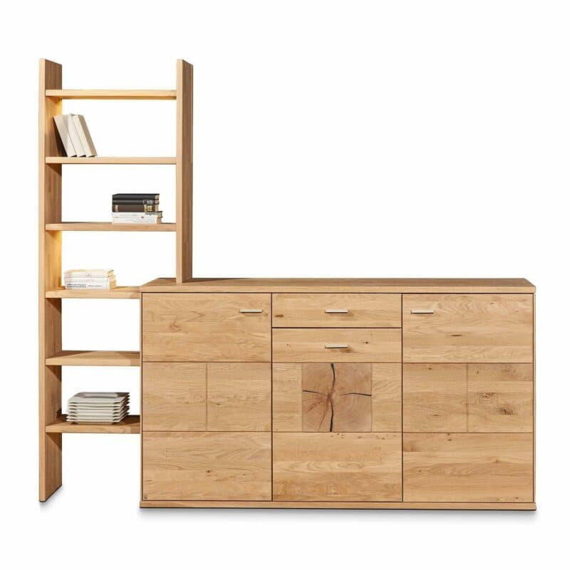 Musterring Portland Sideboard mit Regal links und Beleuchtung