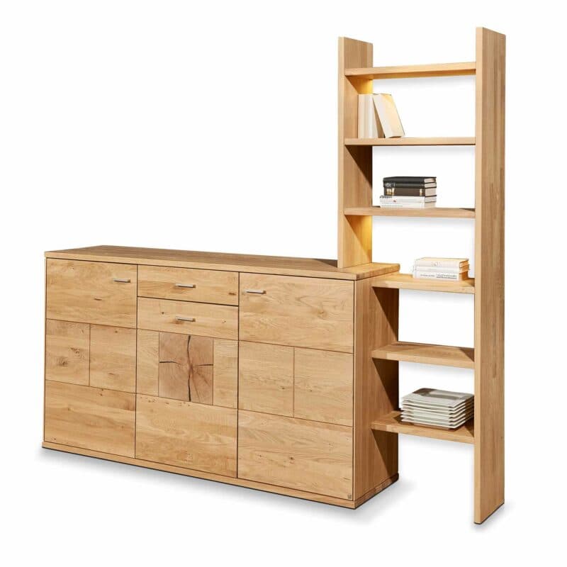 Musterring Portland Sideboard mit Regal mit Beleuchtung – seitlich