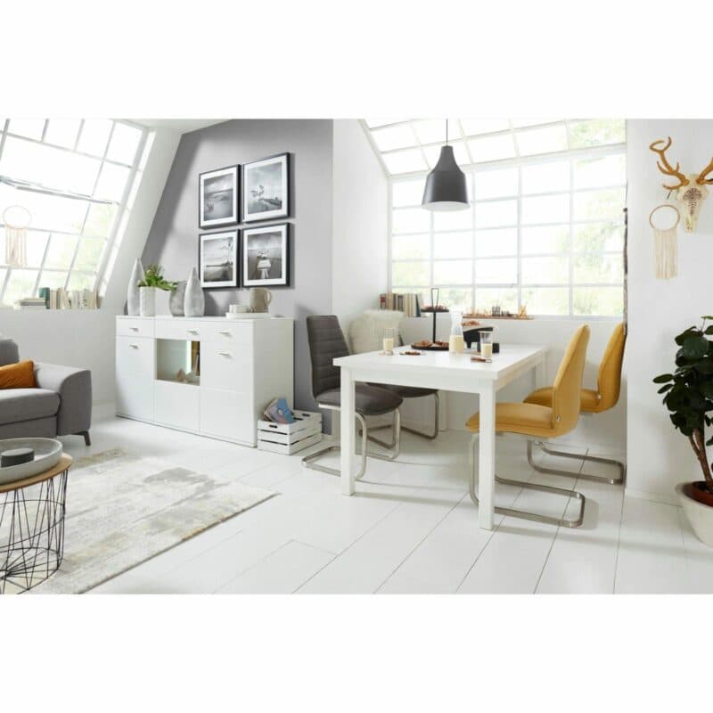 set one by Musterring „Tacoma“ Esstisch 268-A in Arctic weiß