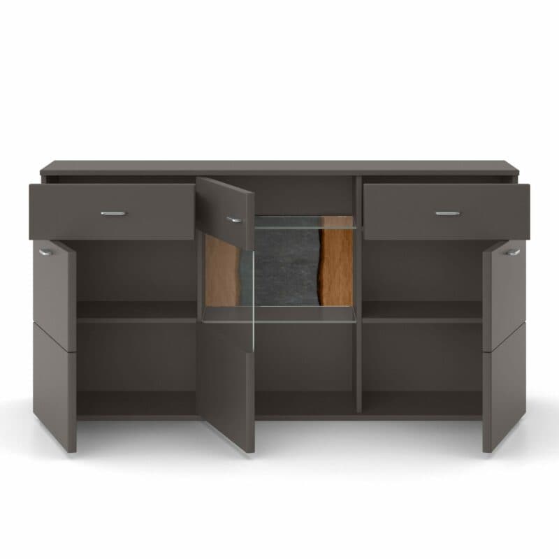 set one by Musterring „Tacoma“ Sideboard 53-B in Grafit Innenansicht