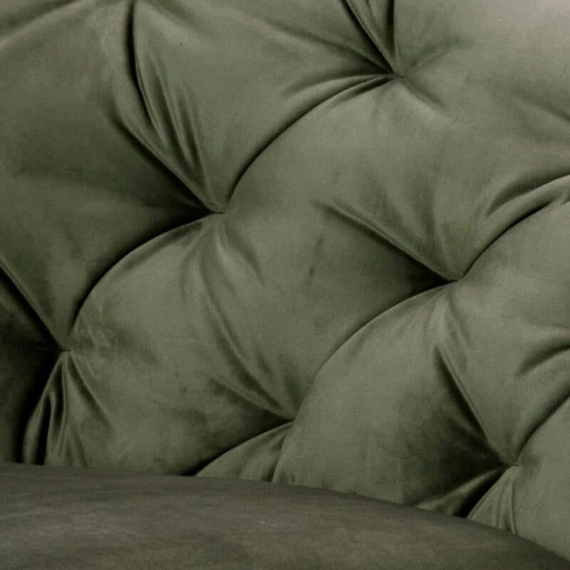 Trendstore Alfea Sessel in Bezug Waldgrün mit schwarzen Füßen