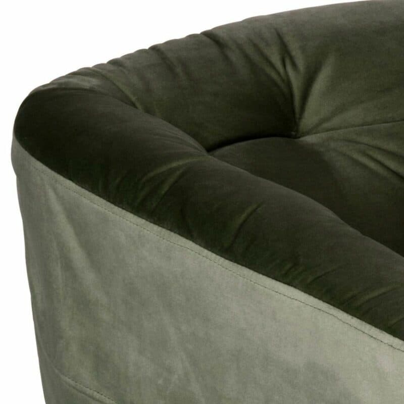 Trendstore Alfea Sessel in Bezug Waldgrün mit schwarzen Füßen