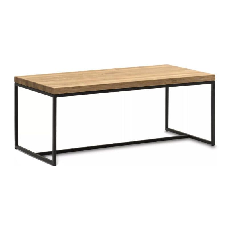 Natura Farmingdale Couchtisch mit Tischplatte aus Massivholz und Gestell aus Metall in Schwarz