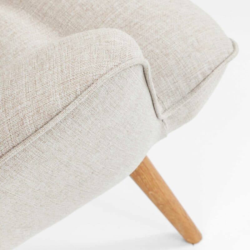 Kare Design Vicky Sessel in Beige Detailansicht Gestell und Bezug