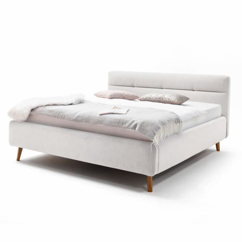 Trendstore KS 503817 Polsterbett mit Bettkasten und Federholzrahmen in Hellgrau.