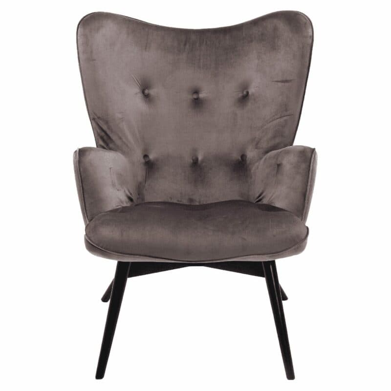 Kare Design Vicky Sessel in Bezug Velvet grau