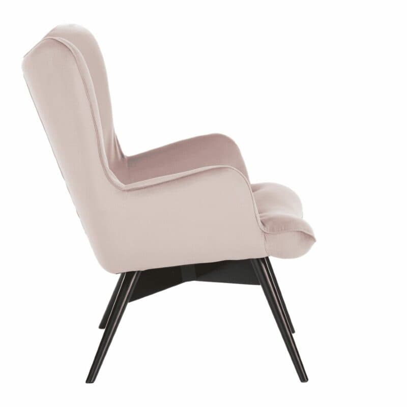 Kare Design Vicky Sessel in Bezug Velvet rose, Seitenansicht