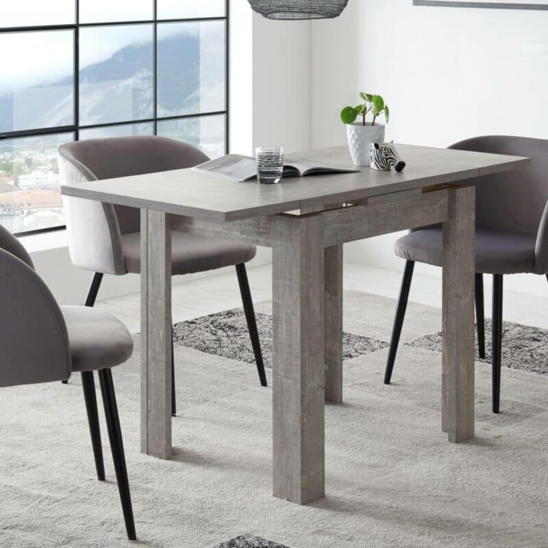 Trendstore Mahi Esstisch in Dekor Beton – Wohnbeispiel mit Auszug