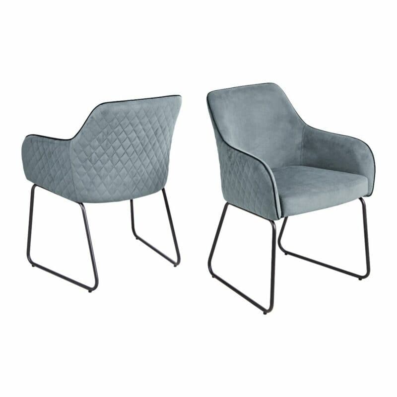 set one by Musterring Hampton Armlehnstuhl in graublau – Set