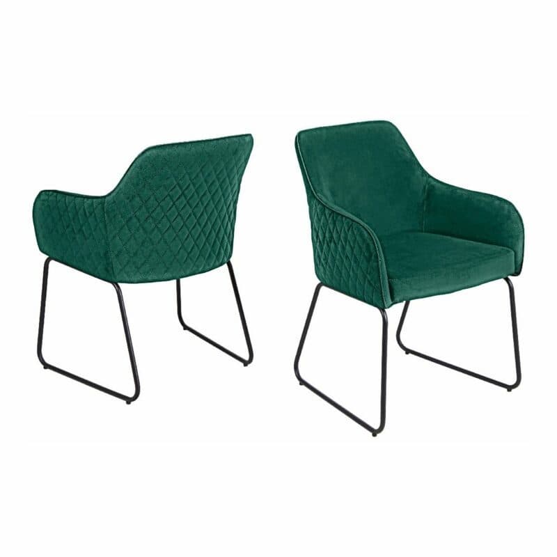 set one by Musterring Hampton Armlehnstuhl in moosgrün – Set