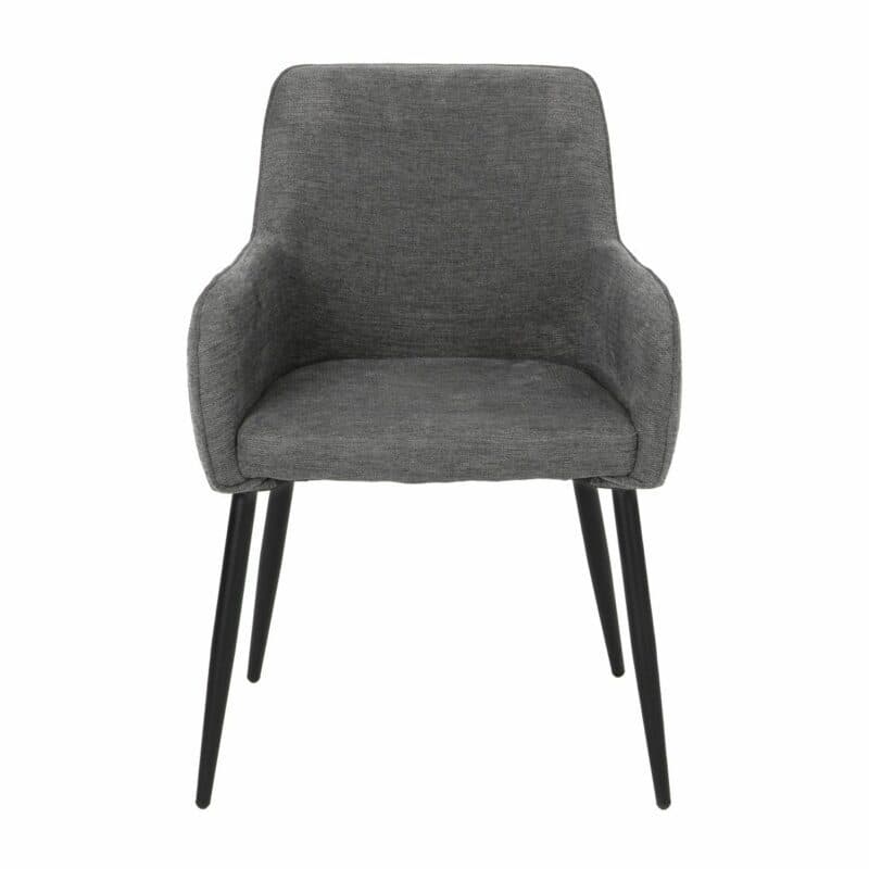 set one by Musterring Newport Armlehnstuhl in anthrazit – Frontansicht