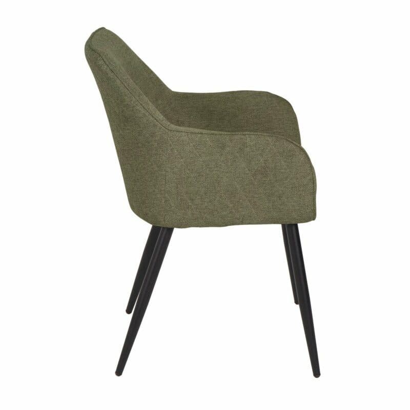 set one by Musterring Newport Armlehnstuhl in olive – Seitenansicht