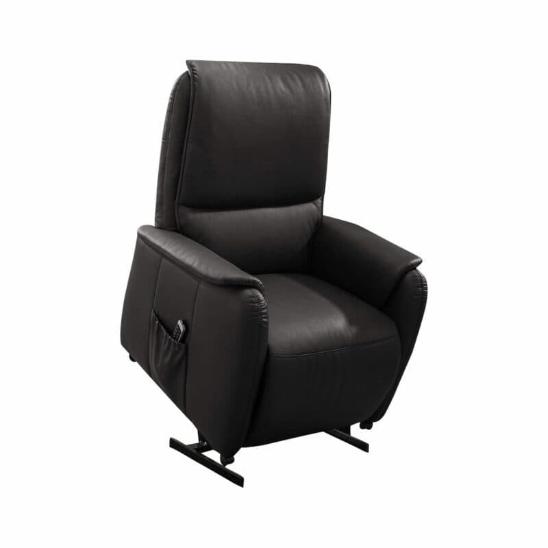 Europa Möbel Collection EM Witten Fernsehsessel mit Lederbezug in Mocca und Aufstehhilfe.