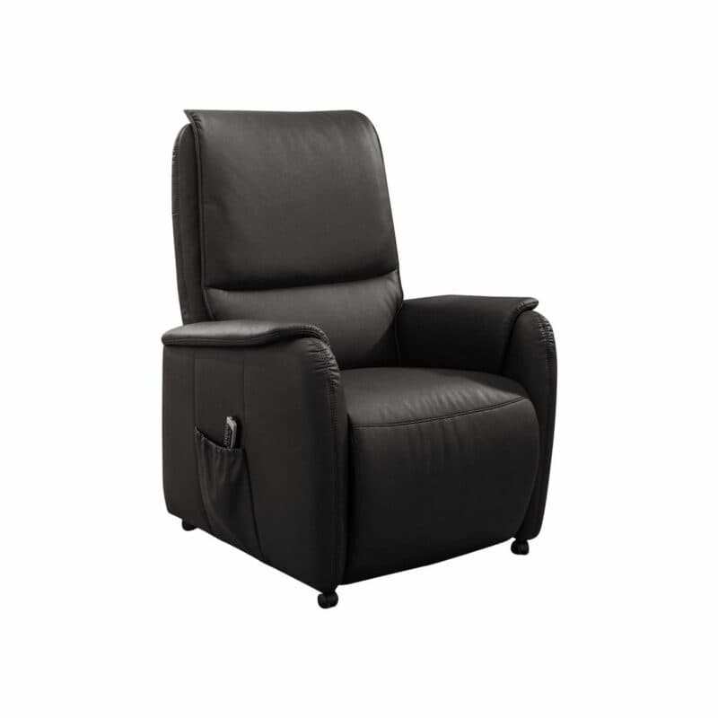 Europa Möbel Collection EM Witten Fernsehsessel mit Lederbezug in Mocca.