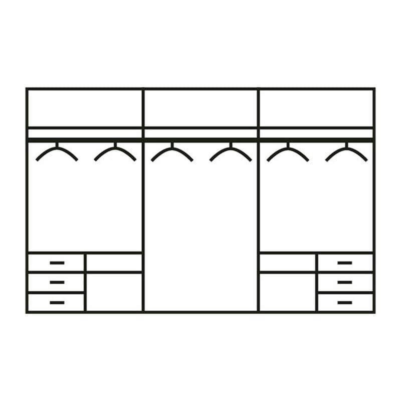 Wimex Wigo Schwebetürenschrank – Innenausstattung