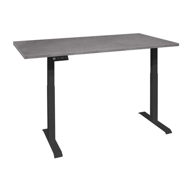 Trendstore Multi-TS Office Schreibtisch mit Tischplatte in Graphit Dekor und Gestell in Schwarz