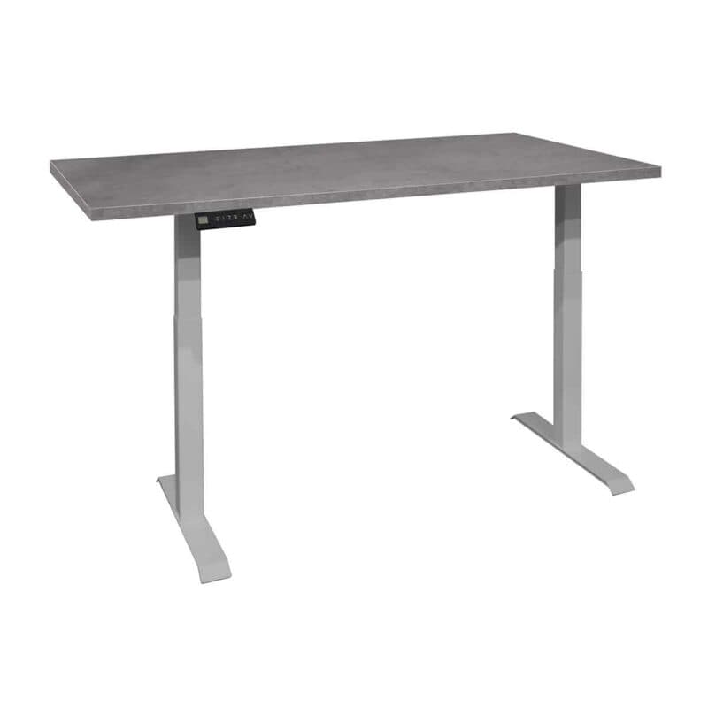 Trendstore Multi-TS Office Schreibtisch mit Tischplatte in Graphit Dekor und Gestell in Silber