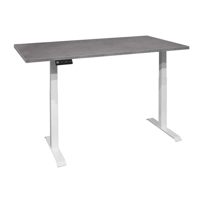 Trendstore Multi-TS Office Schreibtisch mit Tischplatte in Graphit Dekor und Gestell in Weiß