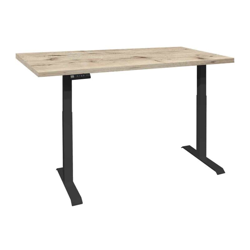 Trendstore Multi-TS Office Schreibtisch mit Tischplatte in Sandeiche Nachbildung und Gestell in Schwarz