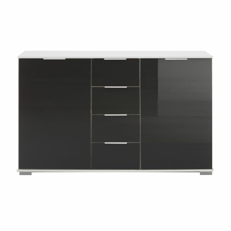 Wimex Easy Plus Kombikommode mit Front in Glasgrau und Korpus in Weiß