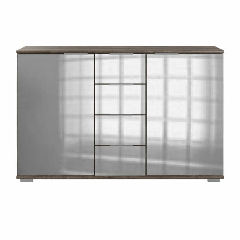 Wimex Easy Plus Kombikommode mit Front in Spiegelglas und Korpus in Schlammeiche