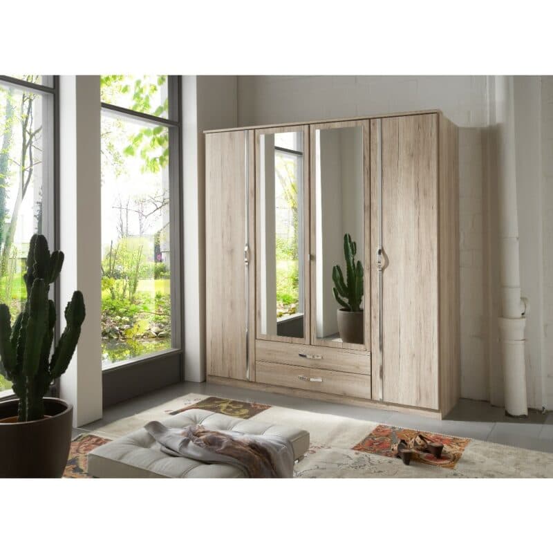 Wimex Duo Kleiderschrank in Eiche Dekor - Wohnbeispiel