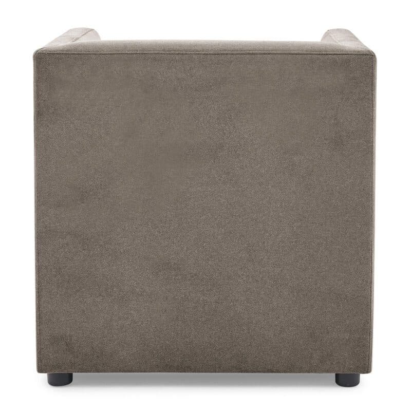 Calizza Interiors Grivola Sessel mit Bezug Flachgewebe Eco-Soil 12 cappuccino – Rückansicht