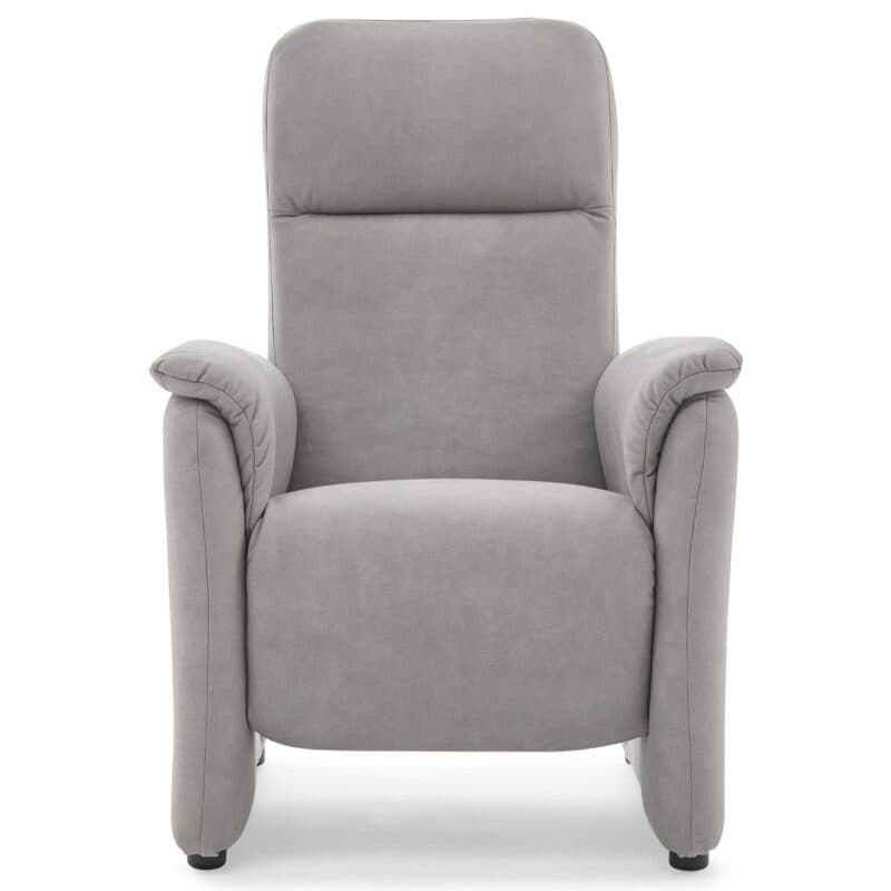 Calizza Interiors Topas Relaxsessel in Bezug Bulus Silber mit motorischer Verstellung.