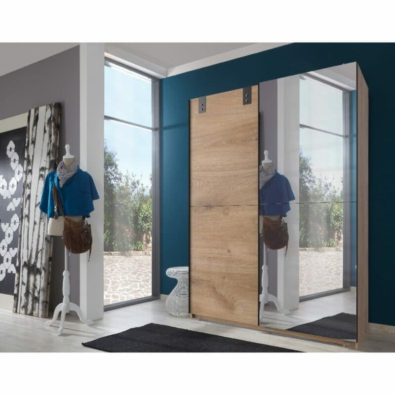 Wimex Cardiff Schwebetürenschrank mit Spiegel, Breite 135 cm – Wohnbeispiel